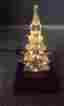 001121 Andre Richard Co Vintage Crystal Night Light By Tree With A Wooden Base