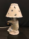 047527019245 Vintage Porcelain Lamp Night Light Blue Baby Angel