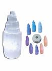 0xdtq37bey General Selenite Natural Stone Mini Lamp Gemstone Crystal Color Changing