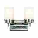 1001220859 Hampton Bay Cade 2 Light Brushed Nickel Vanity Fixture 736916642705
