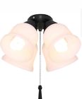 1001309258 Hampton Bay Universal Ceiling Fan Light Kit Natural Iron Finish