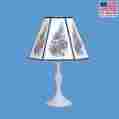 10076 The Renovators Supply Table Lamp Navy Metal Parchment Shade 25 H X 14 1 2 W 096962331139