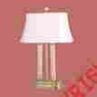 10452 The Renovators Supply Table Lamp Solid Brass Crystal 21 H 096962332631