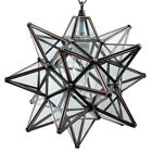 11cg-b Moravian Star Pendant Light Clear Glass Bronze Frame 12