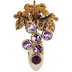 1211 Kgnc Tuscany Wine Leaf Purple Grapes Brushed Nickel Spectra Crystals By Swarovski 700600873584