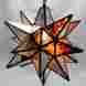 13am-b Moravian Star Pendant Light Antique Mirror Glass 16 Little Cap Missing