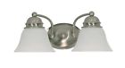 178585 15 Vanity Light Glass . Alabaster 2 Shades Id Bell -