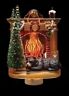 164054 Roman Sleeping Winter Bear By Fireplace Inch Plastic 089945550863
