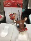 165108 Roman Christmas Rudolph The Raindeer Flicker Night Light New
