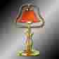 17840 The Renovators Supply Table Lamp Amber Polished Brass 17 H 096962375768