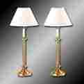 17841 The Renovators Supply Table Lamps White Antique Brass Lamp Pair 27 H 096962375775