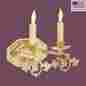 18773 The Renovators Supply Sconce Bright Brass Double Wall 096962379407