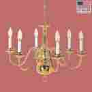 18984 The Renovators Supply Chandeliers Bright Brass 6 Lights 29 H X 23 W 096962380083