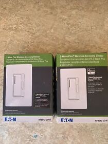 Rf9642-zdw 2 Eaton Z-wave Plus White Universal Wireless Accessory Dimmer New