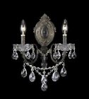 5192-eb-cl-saq 2 Lights 732194 Wall Id Crystal Sconce