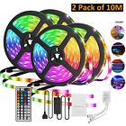2 Pack Of Navor Led Light Strip 10m 32.8ft 300 Rgb Smd 5050 Color Changing