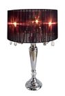 Lt1034-blk 2251918 Lamp Id Shade Table Sheer Black Crystals Hanging Trendy