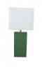 Lt1025-grn 2252039 Lamp Leather Id Green Modern Table