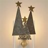 25-081 Park Designs Galvanized Metal Trees Night Light By 762242002647