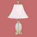 30451 The Renovators Supply 2 Crystal Pineapple Table Lamp Clear Includes Shade Brass Trim Su 096962419486
