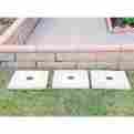 0840362 30839 3 Homebrite Solar Power Square White Wash Stepping Stones Set Of 084036308392
