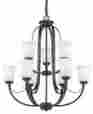 7000-9brz 3472966 Z-lite 9-light Chandelier With Curved Arms Id 685659065954