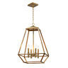 39543hzbrg Maxim Woodland Wide Hazel Burnished Gold Pendant 783209221086