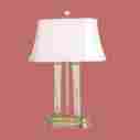 40452 The Renovators Supply 4 Table Lamp Solid Brass Crystal 21 H 671839620235