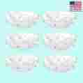 43903 The Renovators Supply 6 Vintage Bobeche Clear Crystal Prism Hole Scallop 4 D 096962416539