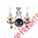4522-dr Crystorama Crystal Wall Sconce 2 Lights Amber Colored