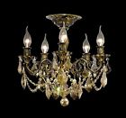 9205f18ab-gt 5 Bronze Semi-flush Crystal 966166 Antique Id Lights