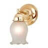 50083 The Renovators Supply Wall Sconce Bright Brass Frosted 096962395841