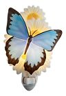 50181 Ibis Orchid Design Blue Butterfly On White Daisies 835721501815
