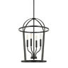 528541mb Capital Lighting Black Greyson Taper Candle Pendant 841740128636