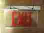 55-9016 Marathon Recessed Edge-lit Led Exit Sign Red 120 V 277