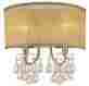 5622-ab 55853 Crystorama 2 Lights Antique Brass Wall Sconce W Gold Silk Shimmer Shade Id 633779012259