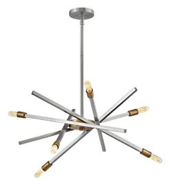 81-bel-4312475 6 Light Medium Chandelier In Modern Scandinavian Style 26 Inches Wide By