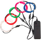 629774219120 Unbranded El Wire Bright Colorful Neon Light Battery