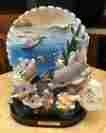 66024 Turtle King Corp Giovanni Collection Ocean Decor W Dolphines Fish Nightlight