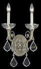 1482-hb-cl-saq 732022 Ornate Crystal Sold Wall Lights 2 Sconce Cast Brass Id