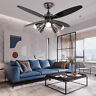 754321435785a Unbranded In Black Ceiling Fan Rotatable Light Remote Indoor Quiet