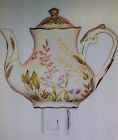 77m-sg23 Green Pastures Wholesale Butterfly Teapot Porcelain Night Light 694193890519