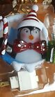 805780322164 White Night Light Christmas Holiday Penguin Red Green