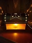 860170v Always Kiss Me Goodnight Lighted Bronze Punch Tin Metal Chest
