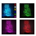 92078 Night Lights Owl Lamp Optical Illusion For Nursery Decor Living