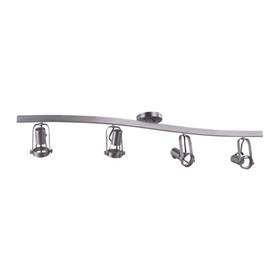 Aa Warehousing 810004185531 4 Light Wave Track In Brushed Nickel Finish