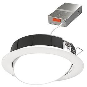 Acuity Brands Lighting 196183148001 Led Shower Light Adjustable 6 Inch Wafer Downlight 6-inch Matte White