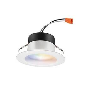 Rb4sc Acuity Brands Lighting 196183479839 Rgbw Mw L/sktwhip M6 Retrobasics Smart Recessed Led 4-inch Matte White