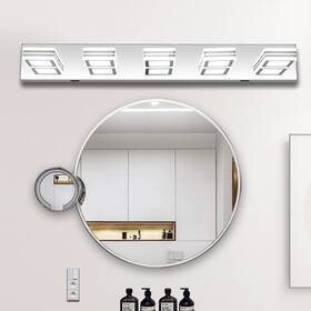 W1340103888 Adurosmart Eria D0102hpi65t Same As W1340103888/l2006 Led Modern Chrome Makeup Light 5-lights Acrylic Chr
