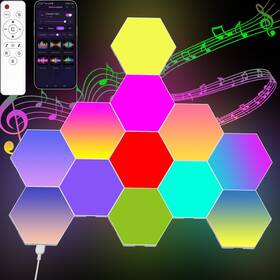 Sf-609 Aeasiup Hexagonal Light Led Wall Plate Built-in Microphone Intelligent Aesthetic Pat